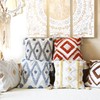 Leebright Boho Pillow Covers 18X18 Inch White Yellow Tufted Throw