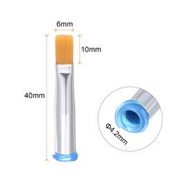 HARFINGTON 22G Brush Dispensing Tip 6mm Flat Needle Brush Tip 4.2mm Inner Dia for Dispensing Glue, Grease, Liquid