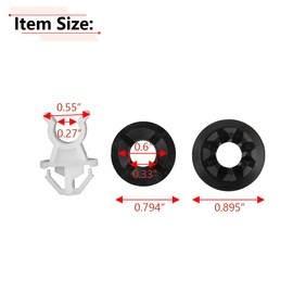 RLB-HILON 3PCS Hood Support Prop Rod Clip Grommet Compatible with Honda Accord Odyssey Prelude S2000 Acura RDX TSX