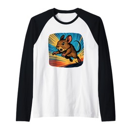 Action Degu Comic Jump Speed Graphic Raglan Baseball Tee