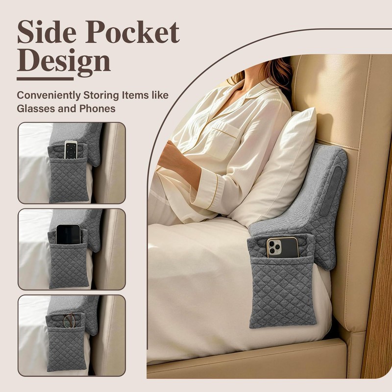 JZHLLA Triangle Bed Gap Filler Queen, Prevent Items from Falling