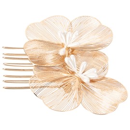 FOMIYES Flower Hair Comb for Bride Retro Floral Headdress Elegant Wedding Hair Accessory Lightweight and for Various Hairstyles and Outfits