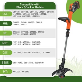 VineHii AF-100 Weed Eater Spool Compatible with Black and Decker BESTA510 LSTE525 LST522 LST300,Replacement AFS Automatic Feed Spool 30ft 0.065" (6 Spools, 1 Cap, 1 Spring)