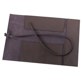 Legare Pen Case, Leather, Stylish, Large Capacity, Brand, Men's Leather (Dark Brown)