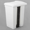 PRO&Family 48 Qt. / 12 Gallon White Rectangular Step-On Trash