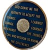 10 Year AA Medallion 1.5" Large Metallic Midnight Blue Sobriety