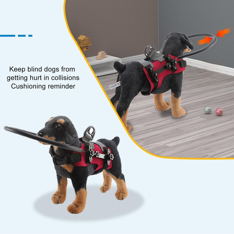 Blind Dog Harness Adjustable Collision Guide Ring Sturdy Blind Pet