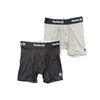 Hurley Boys' Classic Boxer Briefs (2-Pack), Grey/Black, M