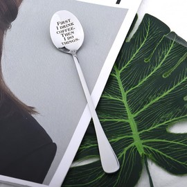 Funny Birthday Gifts for Men Women Friends First I Drink Coffee Then I Do Things Spoon Gift for Husband Boyfriend Valentines Day Gifts for Mom Dad Daughter Coffee Lover Gifts for Him Wife Coffeespoon