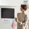 Black Acrylic Magnetic Calendar for Fridge - Magnetic Fridge Calendar