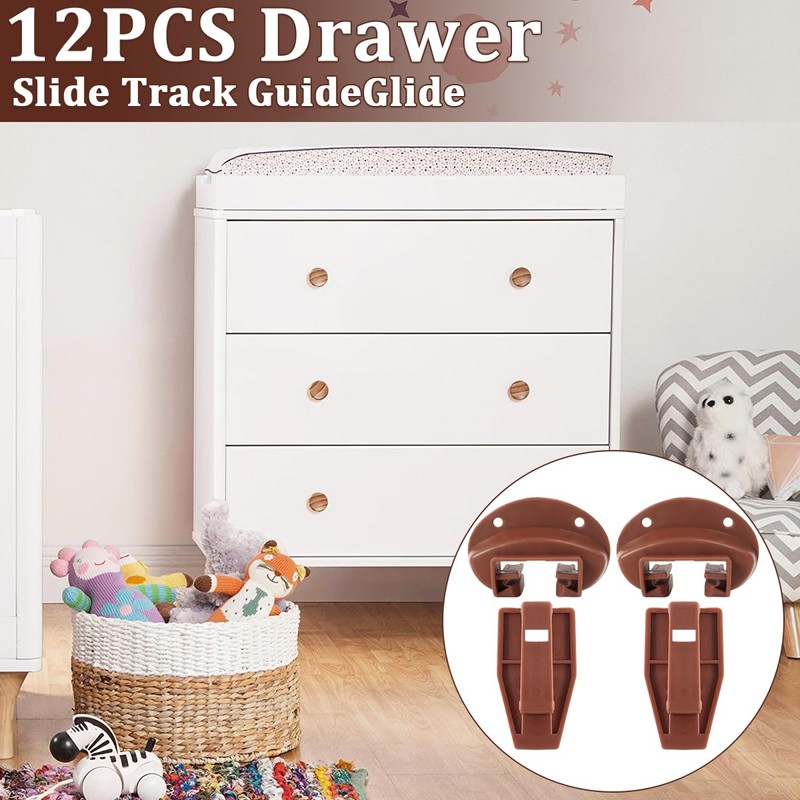 12 Sets Drawer Guide Kit, Enhanced Commercial Slide Style Drawers