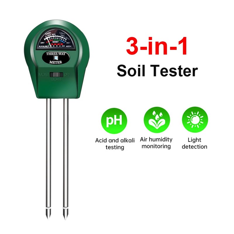 6-in-1 Digital Soil Tester for Plant Care – Backlit LCD