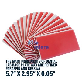 LA MIERE 20PCS Dental Base Plate Wax - Molding Casting Wax Sheet Denture Utility Bite Casting Sheets, Modeling Filling Laboratory Supply Lab Dentist Auxiliary Material