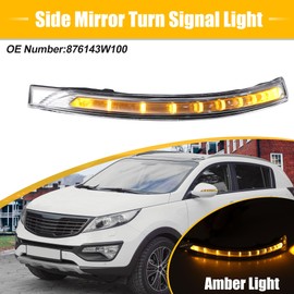 uxcell Car LED No.876143W100 Left Side Rear View Mirror Turn Signal Amber Light Indicator for KIA Sportage III SL 2010-2015
