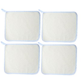 Healvian 4pcs Double-sided Exfoliating Bath Cloths Quick- Towels for Skin Care for Daily Use Beige Cloths