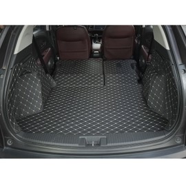 Cargo Mat Fit for 2021-2025 Genesis GV80(Only 5 Seat) - PU Leather Cargo Liner & Backrest Mat (and Rear Left and Right Side Panels) | All Weather Full Coverage Anti-Slip Waterproof GV80 Trunk mat