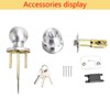 Qrity Stainless Steel Entracne Passage Door Handle Lock Knobs Lockset