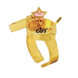 ellifam BFF Ring | Set of 2 or 3, Adjustable ring with lock, Adjustable Opening Best Friend Lock Sponge Rings Cartoon Anime for Friendship Gifts, Cool, Funny Couple, Matching Rings (1 Ring)