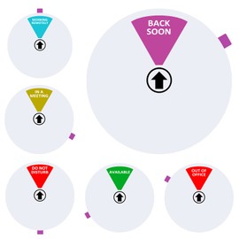 Office Door Sign,6 Inch,Do Not Disturb,Available,Back Soon,in A Meeting,Out of Office,Working Remotely Sign,Magnetic Door Sign for Office Room, Conference Room Any Room That Needs Privacy-Silver