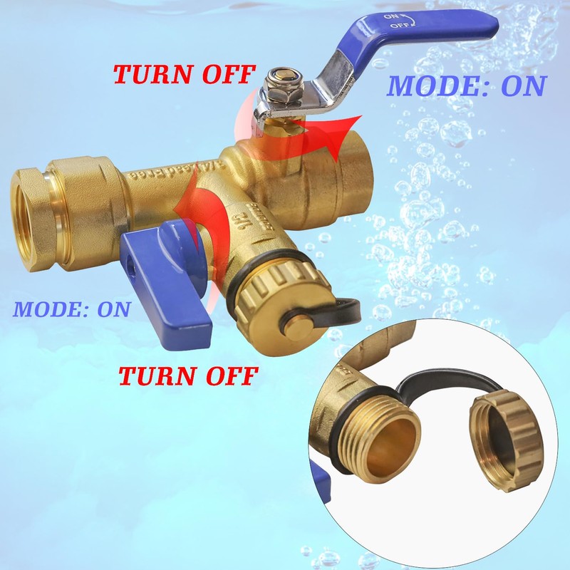 Xiny Tool 3/4-Inch IPS Isolator Tankless Water Heater Service Valve