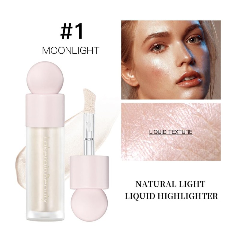 Mysense Liquid Highlighter Makeup, Natural Glow Face Highlighter Stick, Silky