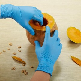 Kids Disposable Nitrile Gloves for 7-14 Years - Latex Free, Powder Free - for Crafting, Painting, Cooking, Cleaning -100 PCS - Color: Blue