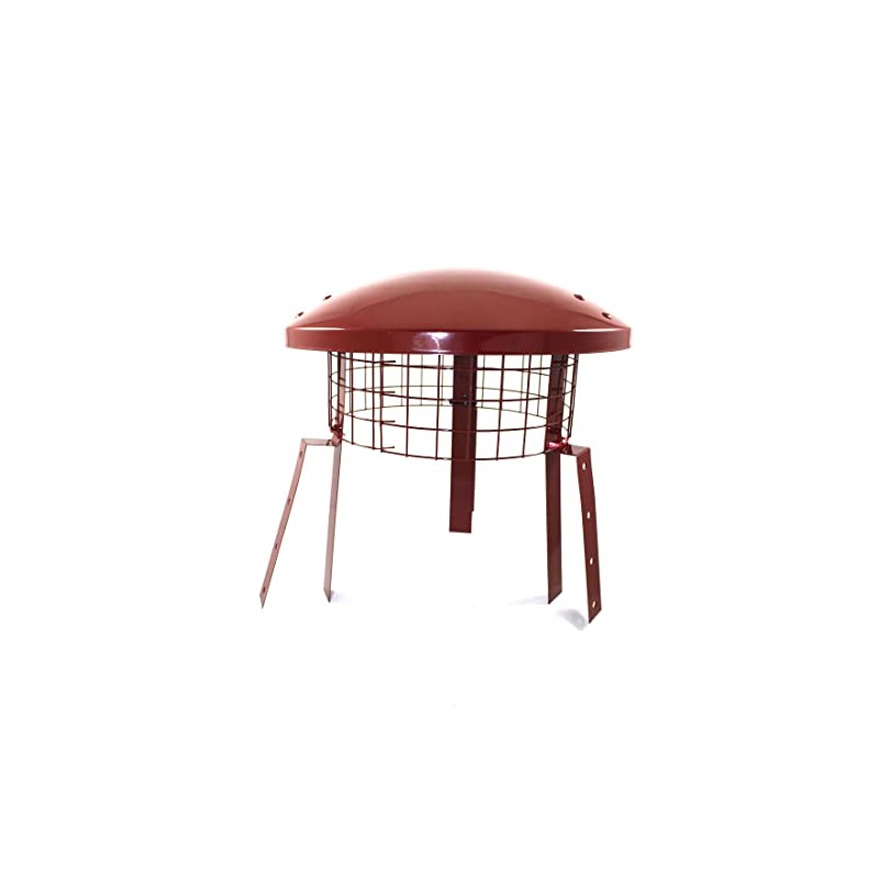 Terracotta Rain Cap with Mesh Cowl Bird Guard For Chimney