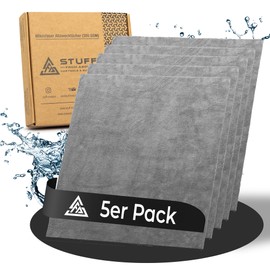stuff from above® Pack of 5 Premium Microfibre Cloths for Cars 300 GSM (without Edge) 100% Lint-Free, Absorbent, Soft - Microfibre Cloth for Car Paint & Cockpit for Polishing, Drying & Cleaning 40 x