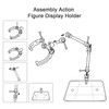 Flymer 5 Pcs Action Figure Display Holder, Transparent Action Display
