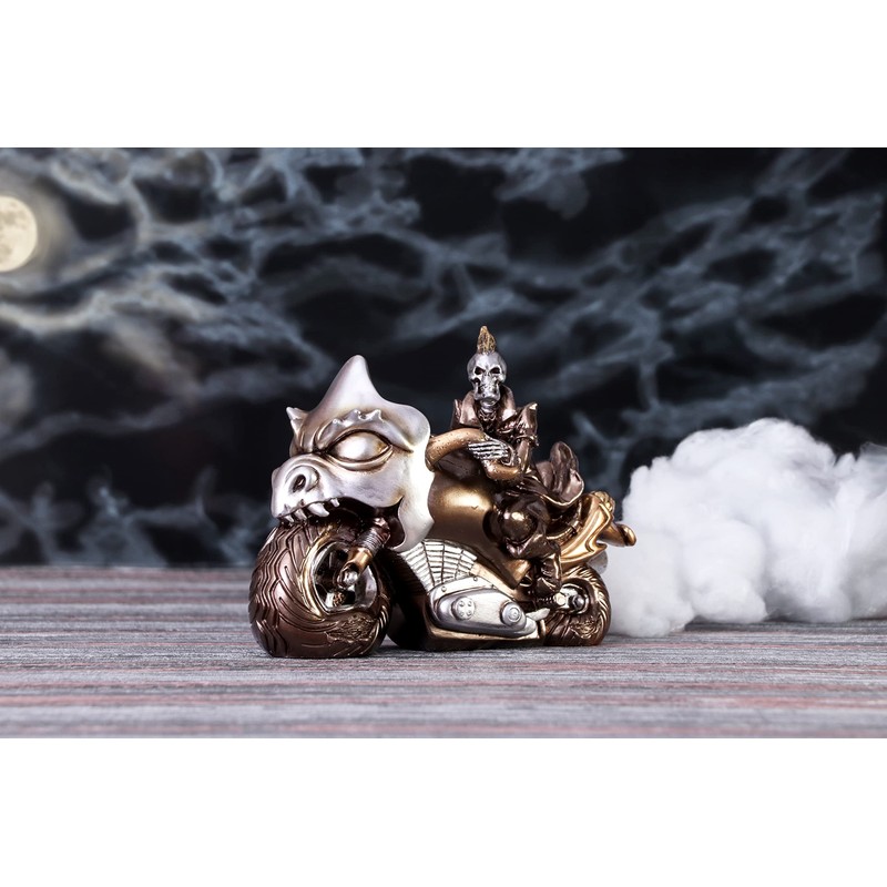 Nemesis Now Ride or Die Skeleton Biker Figure Bronze 19cm