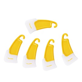 Holy Feather Silicone Pan Scraper Dish Cleaning Spatula Pan and Bowl Scraper Set Bowl Scraper Dish Scraper Non Stick Kitchen Scraper Pan Rubber Cleaning Spatula Pot Cleaning Tool Set of 5