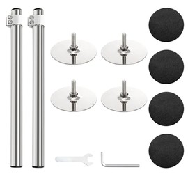 Kingrol 2-Pack Stainless Steel Undermount Sink Brackets, 17.7"-29.5" Adjustable Sink Support Legs with 330LB Capacity, No-Drill Installation for Kitchen & Bathroom Sinks