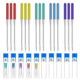 EMSea 30Pcs Sewing Machine Needles Kit with Storage Box for Most Household Old Sewing Machine Size in 65/9 75/11 90/14 100/16 110/18