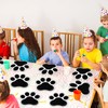 50Pcs Puppy Paw Print Party Plates Dog Themed Paper Plates