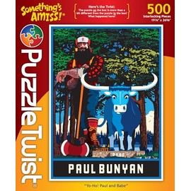 PuzzleTwist - Yo-Ho Paul and Babe - 500 Piece Jigsaw Puzzle, Something's Amiss! Series, Unique Challenging Fun for Adults Family Teens, Made in USA