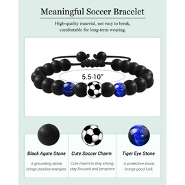 GBTBYS Happy 16th Birthday Bracelet for Him, Soccer Gifts, 16 Year Old Christmas Birthday Gifts for Son Grandson Nephew Brother Friend