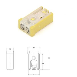 28 Pcs 15A 20A 25A 30A 40A 50A 60A 32V Mini Slotted Automotive MCASE Shaped Cartridge Fuse Kit