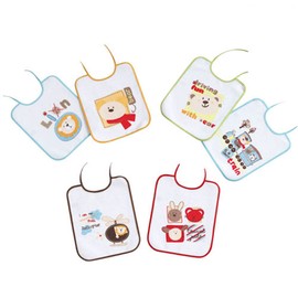 Interbaby 00133 Pack of 12 Laminated Bibs 25 x 35 cm White 300 g