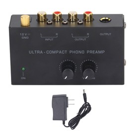 Professional Sound Mixer PP500A Vinyl Record Player Preamplifier Active RIAA Balanced for Clubs Bars 100‑240V US Plug