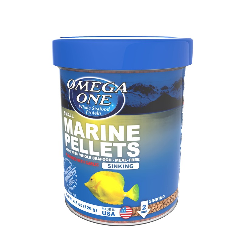 Omega One Garlic Marine Small Sinking Pellets, 4.5 oz.