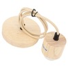 E27 Wooden Pendant Light Bulb Holder Vintage Lighting Accessory Wooden