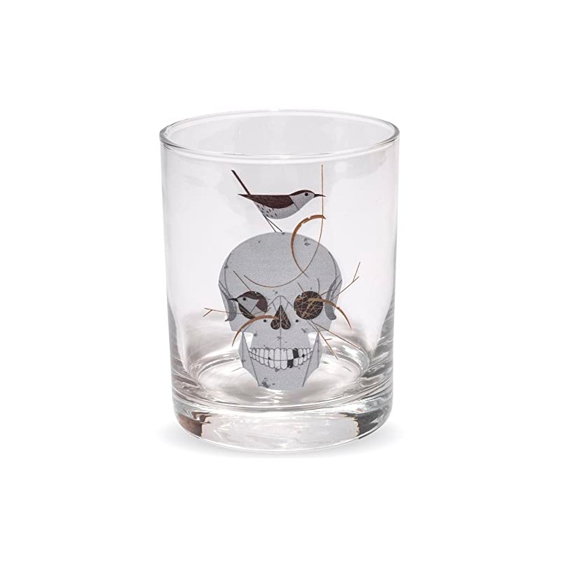Charley Harper Wrented Double Old-Fashioned DOF Set of 4 Glasses