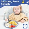 Bakpoco Stainless Steel Suction Plates for Toddlers, 9" Divided Kids