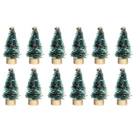 Melody Jane Dolls House 12 Snowy Christmas Trees Miniature 1:12 or 1:24 Ornament Accessory
