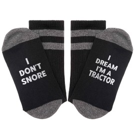 Novelty Socks, Gifts for Dad, Funny Socks for Men, Funny Father's Day Gifts, I Don't Snore I Dream I'm A Tractor, Funny Socks for Men, Birthday, Christmas Gifts.(044)