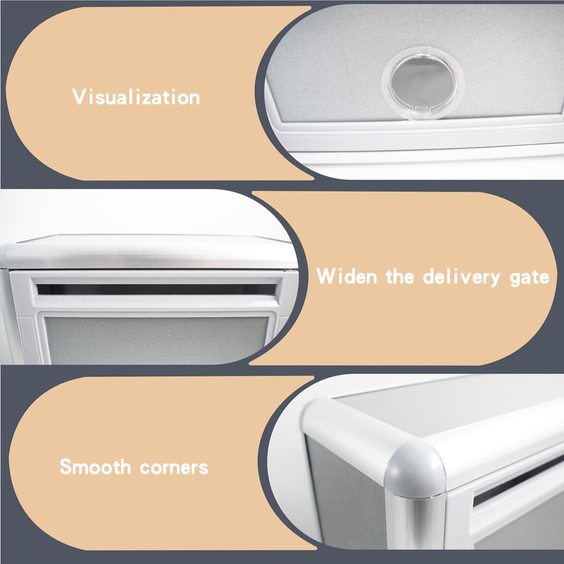 Suggestion Drop Box with Lock, Multi-Purpose Wall Mount Aluminum Alloy