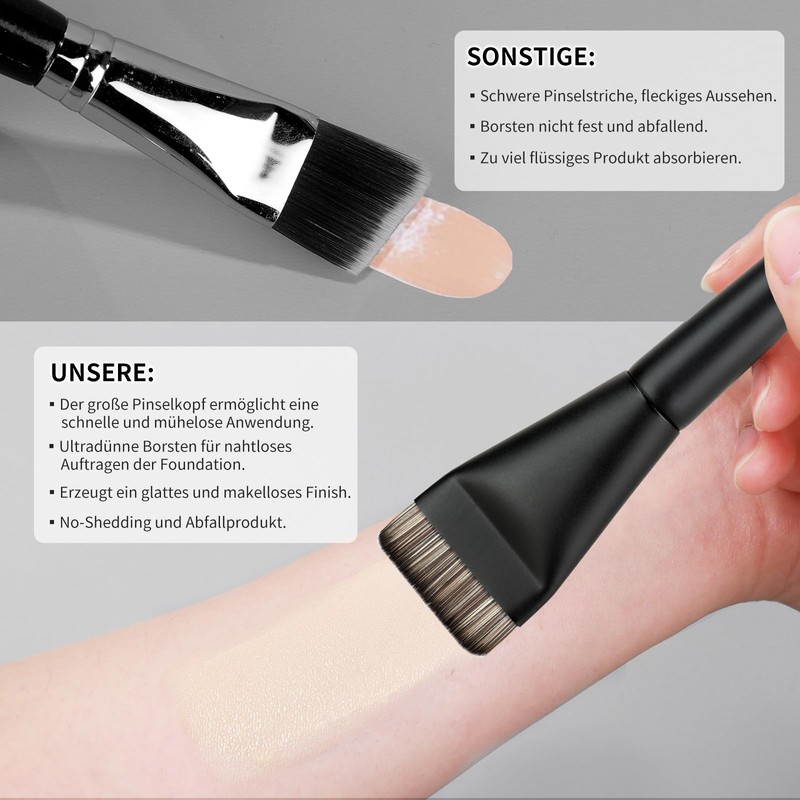 MSQ Ultra Thin Foundation Brush Powder Brush for Liquid Flat