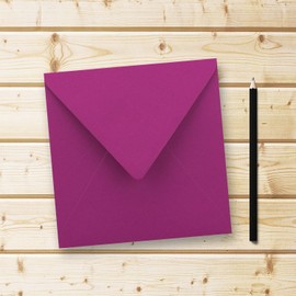 FarbenFroh® Series Square Envelopes Without Window, 15.5 x 15.5 mm Wet sealing for Wedding Cards, Invitations and More