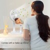 USB Desktop Fan Foldable Rechargeable Battery Makeup Mirror Function Bottom