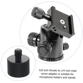 Totority 2sets Precision-made Mic Screw Adapter 5/8 to 1/4 Mini Tripod Adapter for Camera Monitor Installation 6pcs*2